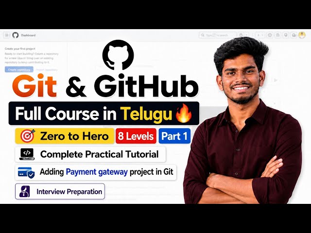 Git & GitHub Full Course in Telugu | Zero to Hero | Part 1 | Complete Practical Tutorial
