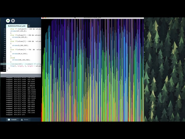 Bubble sort visualization