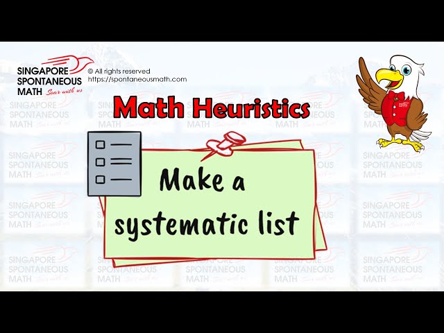 Make a systematic list METHOD