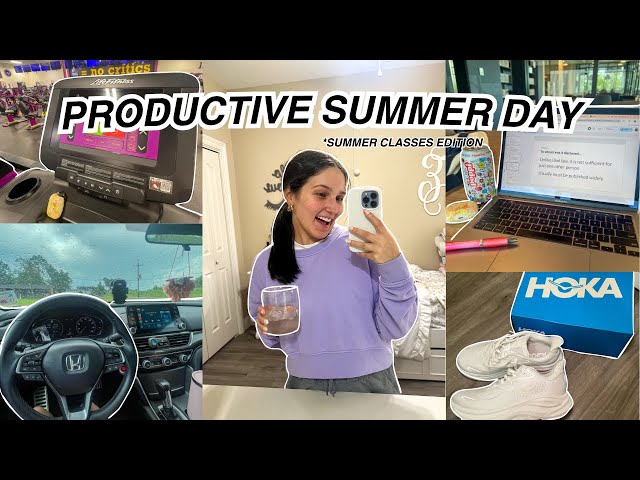 WHAT IT'S REALLY LIKE TAKING SUMMER COLLEGE CLASSES☀️📚 (day in my life as a student and intern)