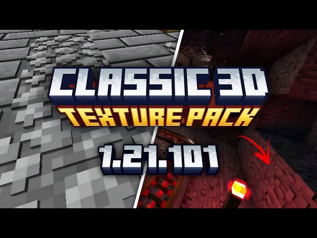 Classic 3D Texture Pack For MCPE 1.21+ | Minecraft 3D Texture Pack 🔥