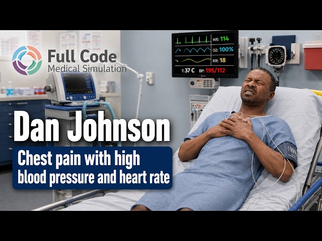 Full Code Medical Simulation #EM-11 🏥 - Chest pain with high blood pressure and heart rate