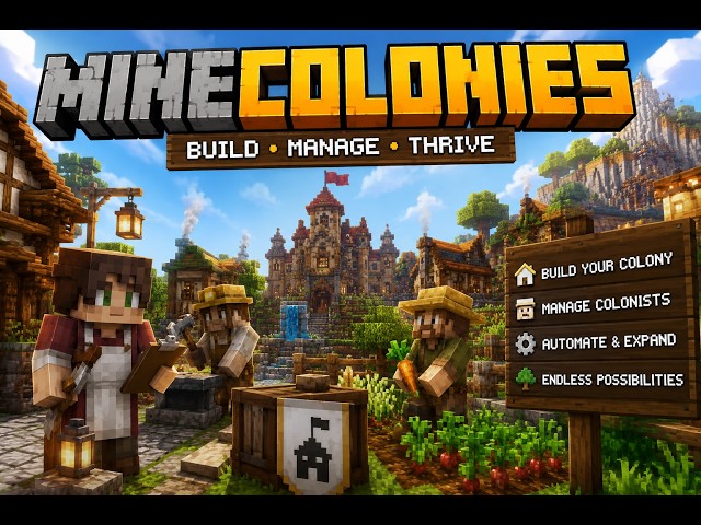 Minecraft Survival Minecolonies Lets Build our Empire!!!! Finding Our Base location