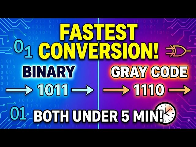 Binary to Gray Code & Gray Code to Binary Conversion | Digital Electronics | Hindi