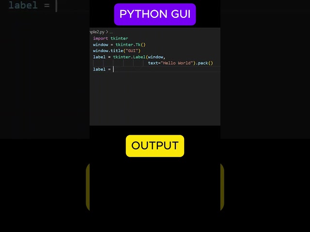 How to Create GUI Using TKinter | Python Tutorial #python #tkinter #tkintertutorial #learnpython
