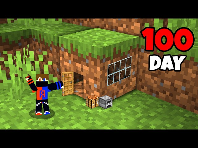 AdiSpot Survives 100 Days inside Block in Minecraft