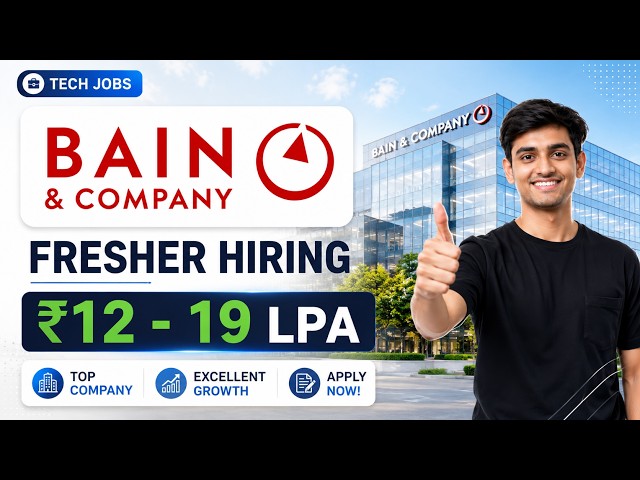 🔥Bain & Company Off-Campus Hiring | Frontend + Java Developer Jobs | Freshers Apply