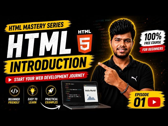HTML Introduction in Telugu 🔥 | What is HTML? | Web Development Full Course for Beginners | EP 01
