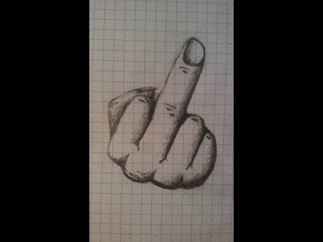 How To Draw a middle finger