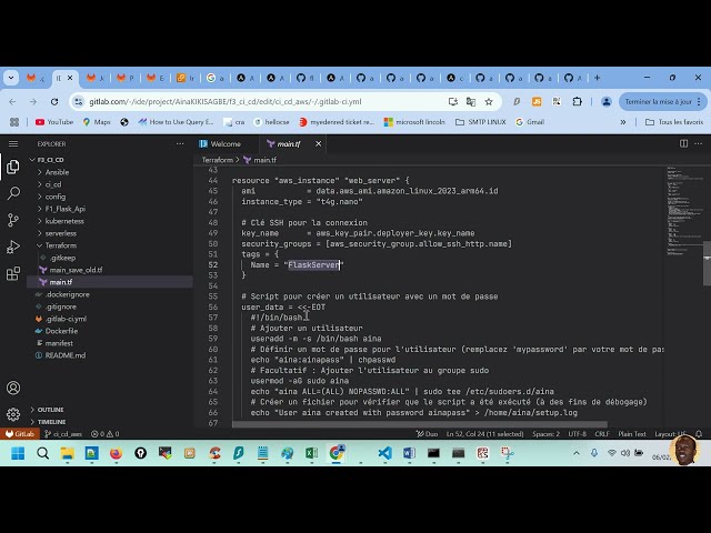F3_ci_cd_2_AWS 46: Déploiement EC2 AWS automatisé avec Terraform & Ansible