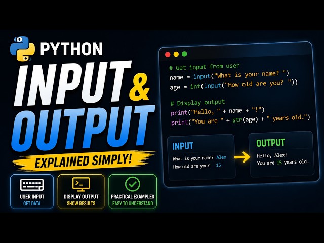 Python Input & Output Explained Simply (Beginner Guide)