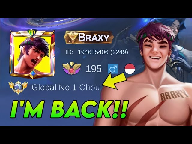 BRAXY CHOU IS FINALLY BACK! | TOP 1 GLOBAL CHOU BUILD TUTORIAL - MLBB