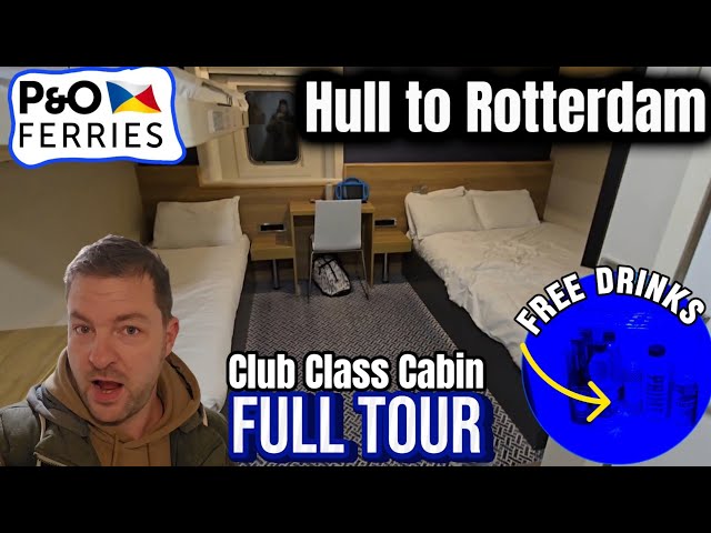 P&O Hull to Rotterdam - 5 BERTH CLUB CLASS cabin tour | Nov 2024 ⛴️ 🛌