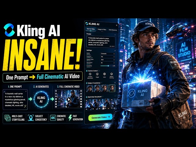 Kling AI Is INSANE! One Prompt → Full Cinematic AI Video