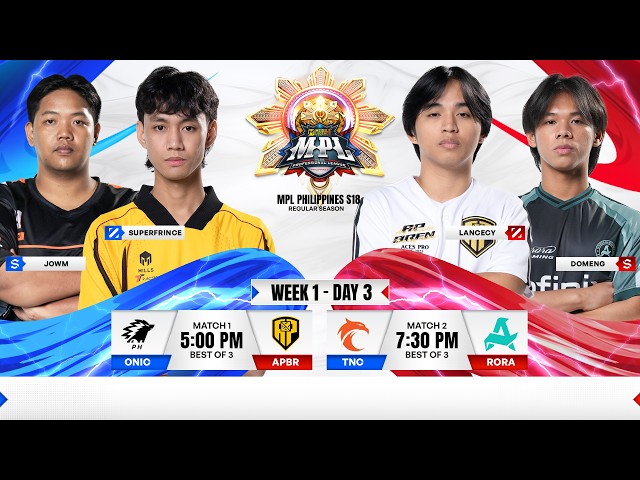 🔴 LIVE | MPL PH S18 | ENGLISH - Week 1 Day 3
