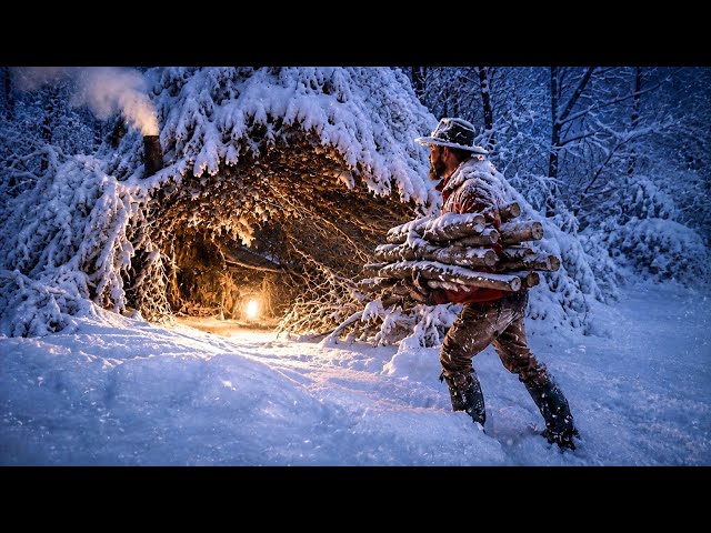 Alone in -11°C Winter Storm,Blizzard &Ice،No Tent,No Sleeping Bag | 3 Days Extreme Survival Camping 