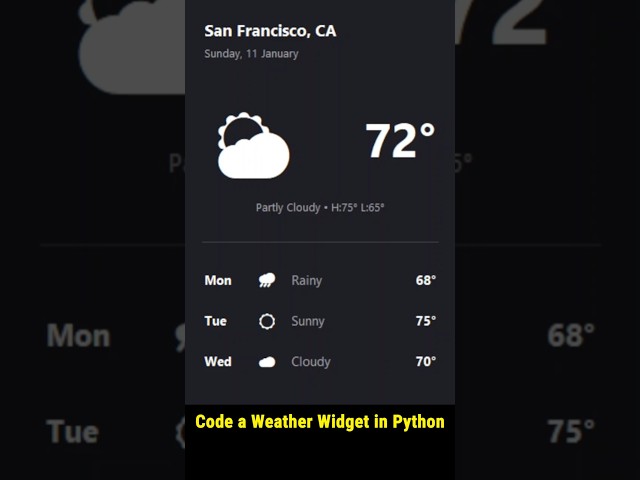 Code a Weather Widget in Python #pythonprogramming #pythontutorial