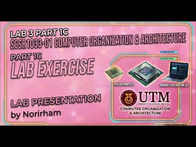 SCSR1033-01 COMPUTER ORGANIZATION & ARCHITECTURE : Lab 3 Part 1C