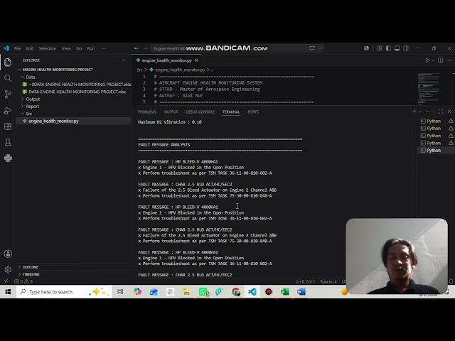 Engine Health Monitoring (EHM) Experiment Project by Python-VSC