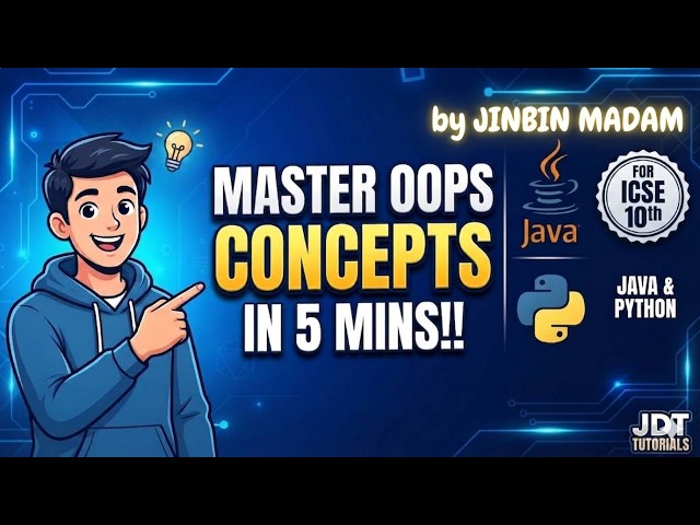 OOPs Concepts Explained Simply! (Java, Python & ICSE 10th Guide) 🔥