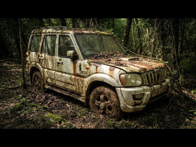 Starting & Test Driving old Scorpio Sitting in The Forest For Long Time | Abandoned Scorpio