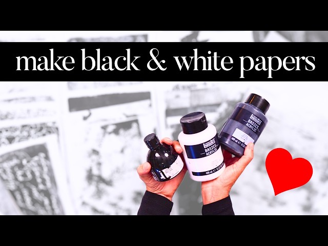 Easy Techniques for Black & White Painted Collage Papers