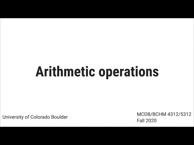 Arithmetic Operations