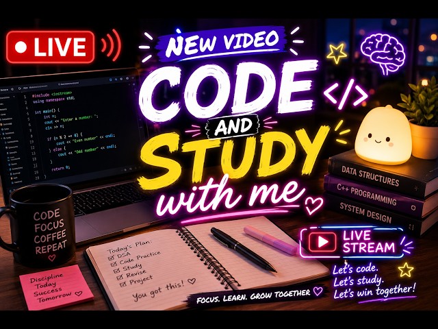 💻LIVE Coding + Study With Me📖| Build, Learn & Focus #live #livestream #shorts #viral #trendingshorts