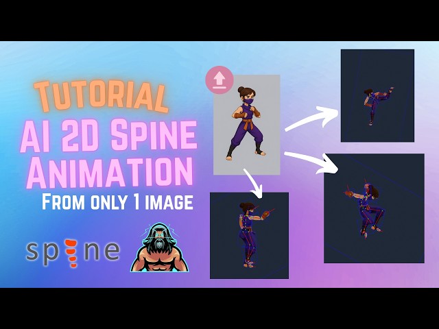 tutorial - how to auto rigging and create spine animation from only 1 image with AI