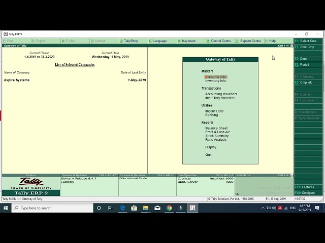 Tally ERP 9 Date & Period Complete Explain in Tamil    Voucher Date Change in Tally