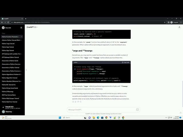 arguments and keyword arguments in python