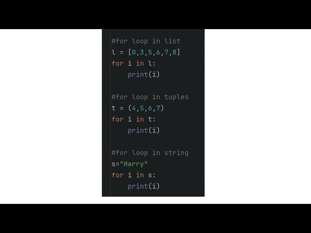 Python For Loop