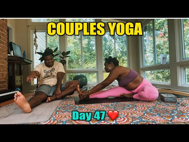 🧡Day 47🧡Couples 10 min Yin Yoga|TEC & Gio