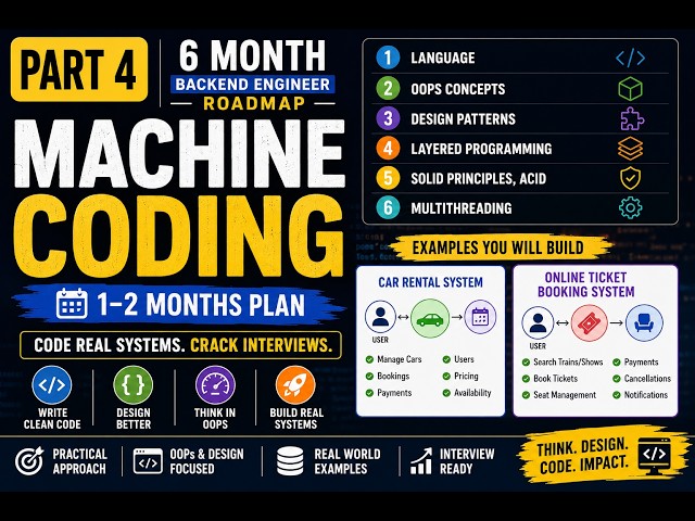 Part 4: Machine Coding Roadmap for Backend Engineers | 1–2 Months Plan