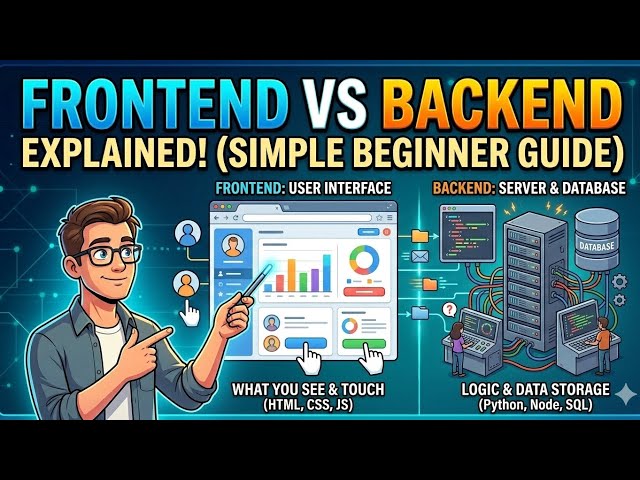 Frontend vs Backend Explained (Simple Beginner Guide)