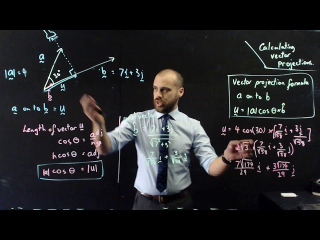Calculating vector projections