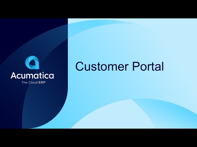 Acumatica Customer Portal