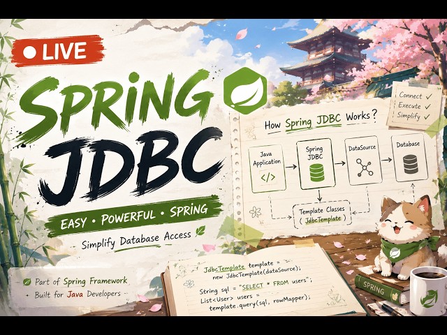 LIVE | Day 4 | Session 1 | Becoming a Java Architect | Studying Spring JDBC | Late Night Chilling
