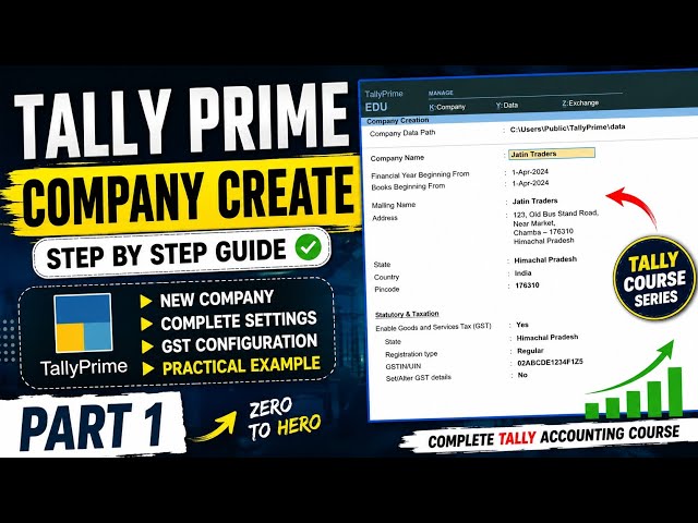 How to Create a Company in Tally Prime? | Tally Accounting Course Part #1