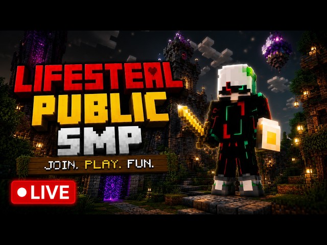 Minecraft Public SMP live stream 24/7 Java + Bedrock !! #shortsfeed #gaminglive #live