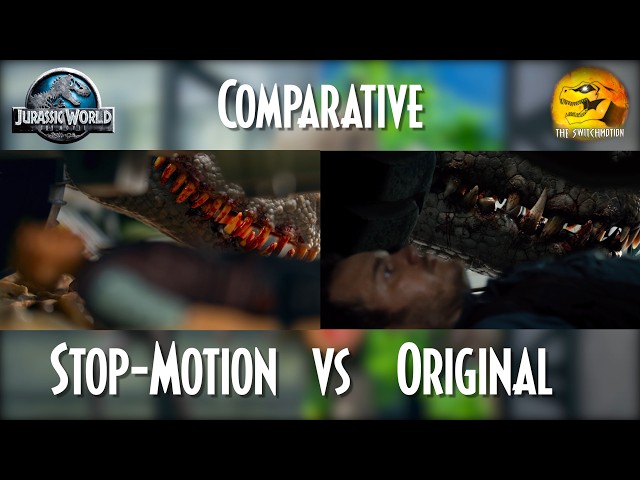 The Indominus Rex Escapes the Paddock in Stop-Motion vs Original | Jurassic Wolrld Toy Movie [4k]