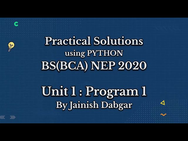 Python Practical 1: Swap Two Numbers Without Temp Variable | BCA Sem5 (NEP 2020) | By Jainish Dabgar