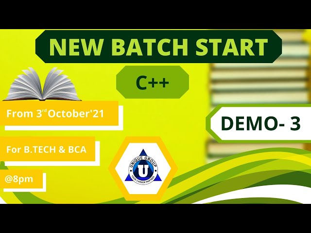 C++ Tutorial for Beginners Full Course in Hindi | C++ Programming for #bca #b.tech | C++ | Demo - 03