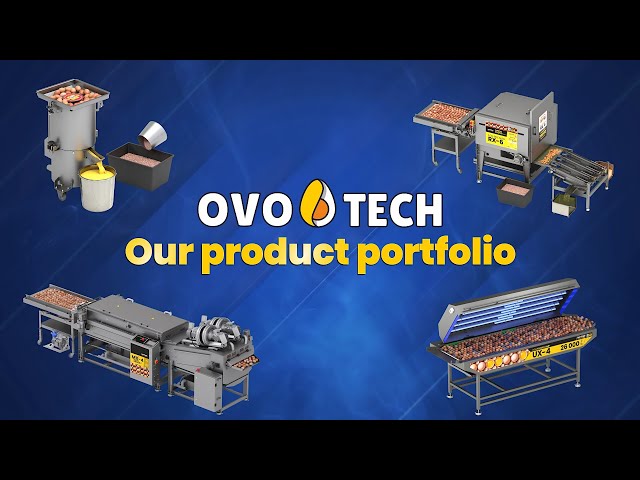 OVO-TECH product portfolio: egg breakers, separators, centrifuges, washers, UVC disinfectors