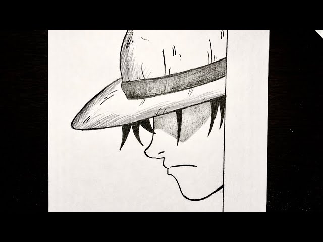 How to draw monkey d luffy | step by step drawing tutorial | easy drawing anime