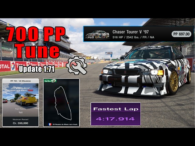 GT7|Engine Swap|Chaser Tourer V '97|No Pit Stop|LeMans 700pp|1.71