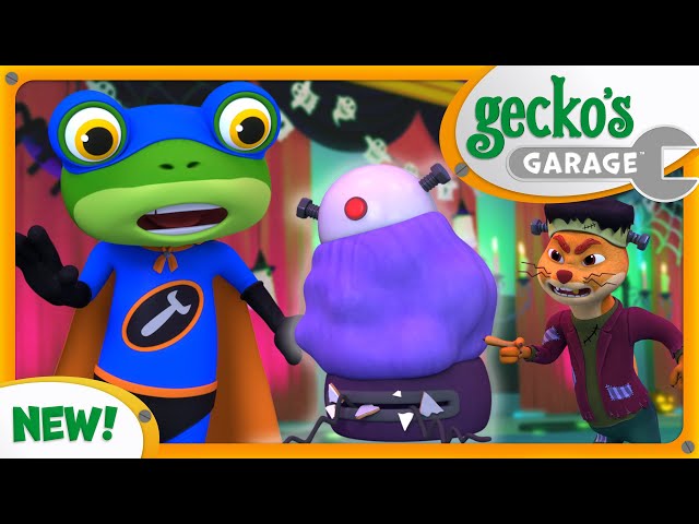 Spooky Clean Halloween | Gecko's Garage | Brand New Episode | Truck Cartoons For Children