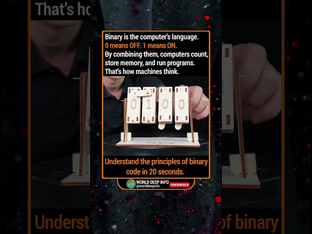 Understand the principles of binary code in 20Sec #KnowledgeBoost #Experiment #Computer #Physics