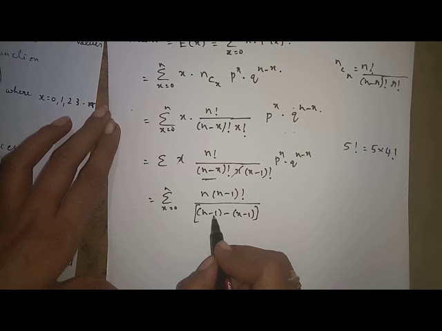Binomial Distribution Mean and variance