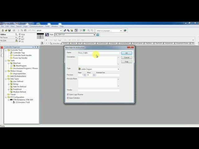Make Addon Instructions in Rslogix 5000
